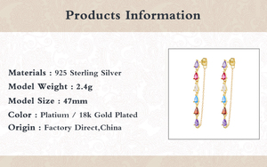 Pendientes Largos de Plata de Ley S925 ROXI con Zirconia en Forma de Gota de Agua, Modernos, con Borlas, para Regalo de Boda o Aniversario - Product Image 6