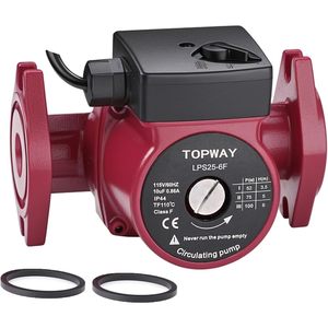 Bomba de Circulación Topway Lps25 6f de 115v y 3 Velocidades de Hierro Fundido para Sistema de Calentador de Agua - Product Image 1