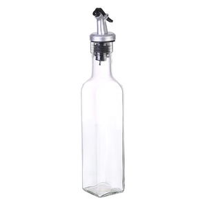 Bouteille à huile et vinaigre multifonctionnelle en verre carré, anti-fuite, compatible micro-ondes, sans BPA, écologique - Product Image 1