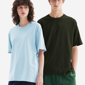 T-shirt basique en coton pur de 230 g, poids lourd, couleur unie, col rond, manches courtes, ample, décontracté, personnalisable avec logo, t-shirt pour homme - Product Image 3