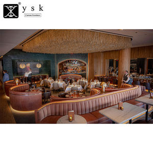 रेस्तरां फर्नीचर मोक छूट कस्टम वाणिज्यिक स्टेक हाउस लकड़ी की डाइनिंग टेबल और चमड़े की कुर्सी सेट RF-618 - Product Image 3