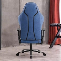 Chaise de jeu ergonomique pivotante moderne pour cadres, en cuir synthétique, accoudoirs réglables 2D chromés, base réglable en hauteur
