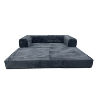 Canapé-lit modulaire chinois en tissu avec pieds en acier inoxydable, forme carrée, multifonctionnel, doux et écologique