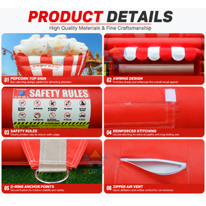 Tente de fête gonflable extérieure sur le thème des camions de nourriture, <span class=keywords><strong>en</strong></span> PVC, facile à installer, usage commercial, logo personnalisé, camping mobile - Product Image 2