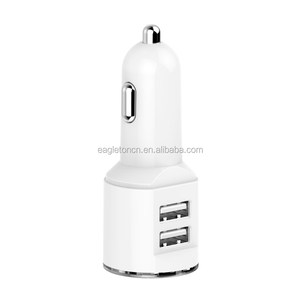 Alibaba venta al por mayor 5 V 2,4 Amp luz LED Dual USB cargador de coche regalo promocional teléfono cargador de coche con logo - Product Image 4