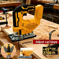 Scie sauteuse sans fil professionnelle 20V sans balais, coupe à 45°, contrôle de vitesse variable, découpe précise des courbes, pour le bois et les meubles