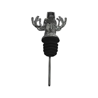 Verseur à vin créatif en forme de tête de cerf, bouchon en alliage d'aluminium et de zinc, argenté, durable, design moderne minimaliste, personnalisable