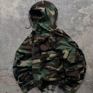 OEM <b>Camo</b> <b>Windbreaker</b> Jacket Lightweight Windproof Polyester Cotton Outdoor Jacket Camouflage Hiking Streetwear Men Hooded Jacket - Product Image 2