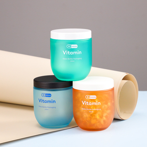 Bocaux cosmétiques de luxe en verre dépoli en forme de bol avec couvercles, à large ouverture, pour beurre corporel, bonbons, vitamines et compléments alimentaires - Product Image 2