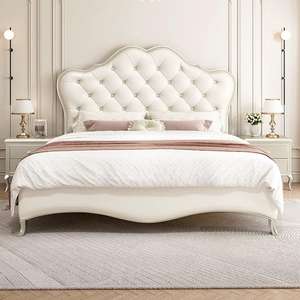 Özelleştirilmiş avrupa tarzı deri prenses yatak ana yatak odası 2 metre <span class=keywords><strong>2.2</strong></span> fransız lüks düğün yatakları lüks Villa çift yataklar - Product Image 1