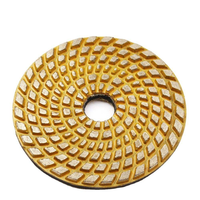 Disque de polissage en pierre JDK, disque de polissage humide en métal de 4 pouces pour le marbre, le granit, le béton, le ponçage des sols, de la fabrique d'outils diamantés