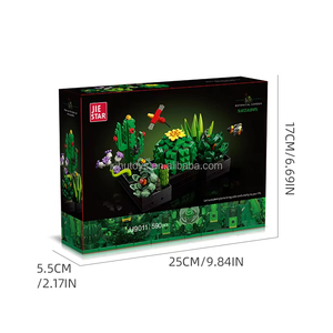 590Pcs Mọng Nước Nhà Máy Trong Chậu Xây Dựng Khối Thiết Lập Hoa Cây Xương Rồng Lắp Ráp Mô Hình Gạch Máy Tính Để Bàn Trang Trí Trẻ Em Đồ Chơi Quà Tặng Sinh Nhật - Product Image 6