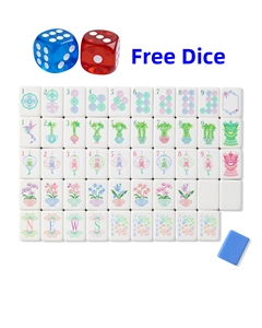 Mahjong Américain de Luxe 160 Pièces en Acrylique Gravé, Portable, Moderne, Bleu, 4 Couches, 1,24*0,91*0,63 Pouces, pour le Divertissement - Product Image 2