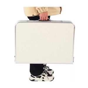 Su misura 90cm bianco all'aperto Picnic e Barbecue tavolo da campeggio pieghevole portatile regolabile, fabbrica diretta - Product Image 5