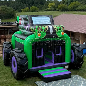 Structure gonflable géante Monster Truck <span class=keywords><strong>Gravedigger</strong></span> pour événements et activités intérieures, idéale pour la location de fêtes - Product Image 1