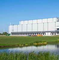 Entrepôt à température contrôlée, installation de stockage en chaîne du froid, bâtiment en structure métallique, ingénierie de réfrigération