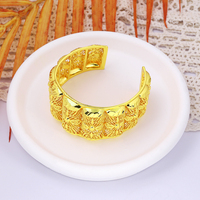 Vente en gros de bracelets et bagues en plaqué or 24 ct JXX style Dubaï pour femmes, bijoux de mariage/fête/fiançailles