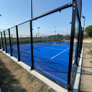 Cancha <span class=keywords><strong>de</strong></span> Pádel Profesional <span class=keywords><strong>de</strong></span> Alta Calidad con Estructura <span class=keywords><strong>de</strong></span> Acero, Vidrio Templado, Césped Artificial e Iluminación, Estándar FIP WPT - Product Image 2