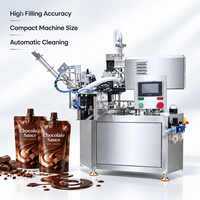 Mini machine de remplissage de liquides pour sachets à bec verseur, machine de remplissage automatique de sauces et de chocolat, solution pour petites usines