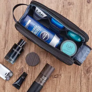 पुरुषों के लिए कस्टम जल प्रतिरोधी शेविंग बैग कॉस्मेटिक्स ब्रश उपकरण यात्रा टॉयलेटरी बैग