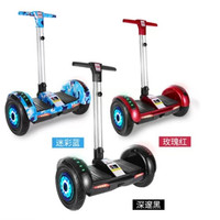 Hoverboard auto-équilibrant de 10 pouces avec poignée télescopique A8 Hoverboard