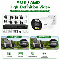 Wistino 8MP PoE IP-Kamera 8CH NVR Überwachungssystem Weitwinkel Farbnachtsicht Bewegungserkennung Alarm CCTV-System