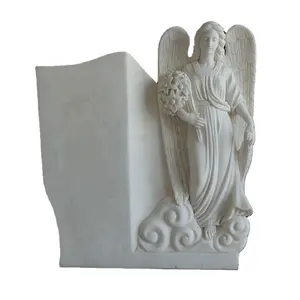 Western Style Marble Headstone Sculpture Angel Tombstone