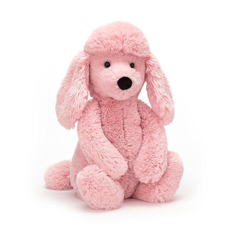 Penjualan pabrik 30cm boneka lembut hewan lucu boneka mewah warna Pink pudel mainan mewah diisi bantal tidur untuk anak-anak