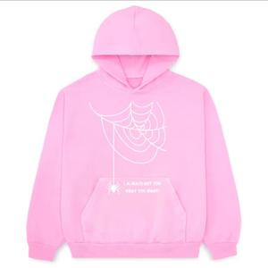 <span class=keywords><strong>Felpa</strong></span> con Cappuccio <span class=keywords><strong>Oversize</strong></span> di Alta Qualità SP 555555 con Numero Angelico, Stampa in Rilievo del Logo <span class=keywords><strong>Rosa</strong></span> su Cotone Pesante - Product Image 4