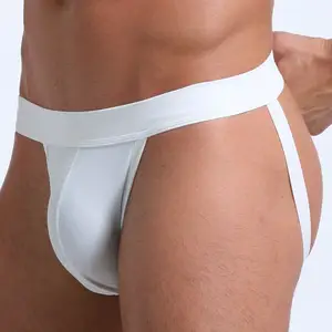 thong ijs Suppliers-Zachte Dunne Ijs Zijdeachtige Slips Heren Sexy Thongs Comfortabele Ademend Strakke G-string Man Ondergoed Gay Sport Shorts Underpants