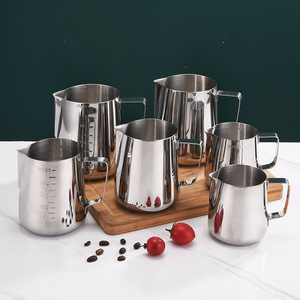 304 thép không gỉ Cà Phê Bình cup với quy mô hấp bọt <span class=keywords><strong>Pitcher</strong></span> cho Espresso sữa Jug Cappuccino Latte sữa bình - Product Image 4