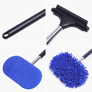 Car Cleaning Brush Blue Microfiber Retractable Handle Windshield <b>Duster</b> Interior Cleaner For Car Use - Product Image 2