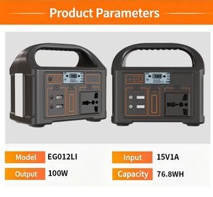 Nouvelle Arrivée Centrale Électrique Portable 100W 76.8Wh Générateur de Batterie Multi-sorties pour Camping, Secours d'Urgence, Voyage en Extérieur - Product Image 3