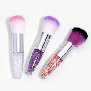 Cepillo de Uñas Redondo de Alta Calidad con Mango de Diamante, Cepillo Suave para Limpiar el Polvo de las Uñas - Product Image 1