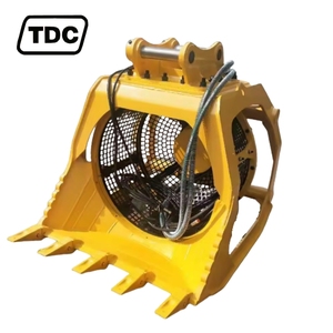 TEDY新しい岩土砂石並べ替え回転式スクリーニングバケットカスタマイズされた油圧ローダー掘削機ふるいバケット - Product Image 4