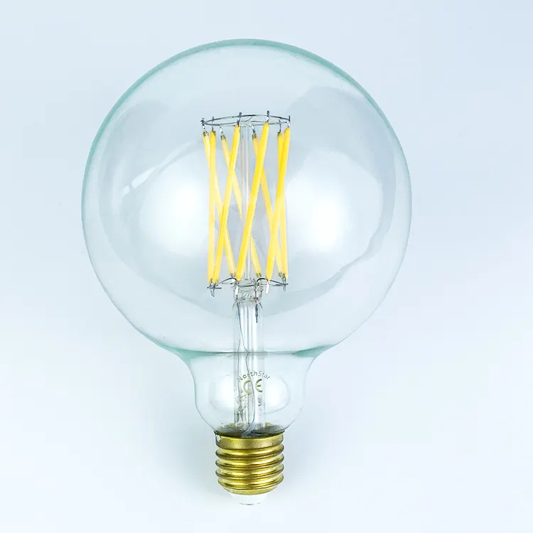 Bombilla de filamento LED g50, el más Popular, globo G16.5 de 0,5 vatios, Base de vidrio transparente E17, nominal de 120 voltios