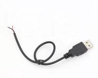 OEM USB 2,0 A macho para abrir la soldadura pelada estañado desnudo 2 Cable extremo Pigtail Cable de carga de energía