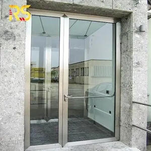 Foshan özel modern küçük ana kapı tasarım tek ön cam kapi dükkan için