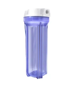 Cartucho de filtro transparente grande azul para água 10" Pré-filtro para uso doméstico para beber em casa
