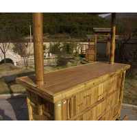 Barres tiki en bambou naturel, meuble d'extérieur, 2 tabouret, bar de plage, nouveauté 2020