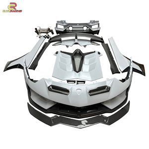 El más nuevo Kit de carrocería de carbono medio seco estilo <span class=keywords><strong>SVJ</strong></span> para Lamborghini LP700 Aventador, Kits de carrocería, parachoques de coche, alerón trasero, puntas de escape - Product Image 1
