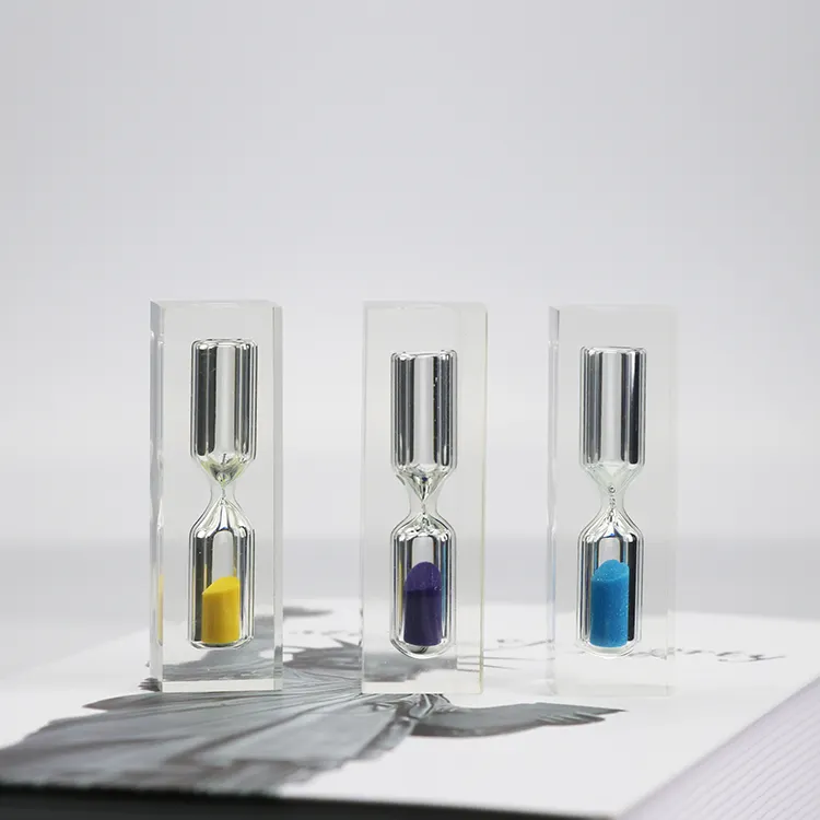 8cm Mini Acrylic Sand Timer Crystal Hourglass For Gift