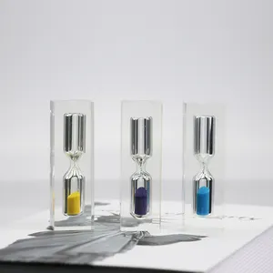 8cm Mini Acryl Sand Timer Kristall Sanduhr für Geschenk