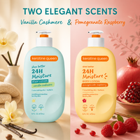 Vente en gros de lotion corporelle au beurre de karité 473 ml, hydratation intense 24h, étiquette privée, lotion nourrissante pour le corps à la vitamine E pour peaux sèches