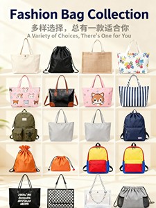 Bolsa Tote Grande Personalizada em Lona com Design de Logo Impresso Reciclado, com Bolso e Zíper - Product Image 4