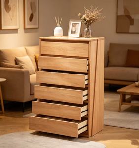 Modern Solid Wood 5-<b>Drawer</b> Living Room Cabinet Scandinavian Style <b>Storage</b> Furniture <b>for</b> Home Use - Product Image 4