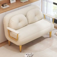 Canapé-lit pliable double usage compact avec structure en bois de pin et rembourrage en fibre de coco pour appartements, salons, balcons et unités de location