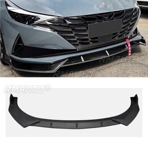 For Hyundai Elantra 2021 Car Front Bumper <b>Lip</b> Splitter Diffuser Spoiler Body Kit <b>Gloss</b> Black Bumper <b>Lip</b> Modification Part - Product Image 2