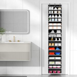 Over The Door Organizer 8 <b>Shelf</b> Hanging Storage With Large Pockets For Behind Door Or Wall Use Non Woven Fabric Clear PVC - Product Image 2