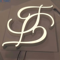 Enseigne lumineuse personnalisée en usine, lettres 3D en acrylique miniatures avec éclairage frontal, logo publicitaire LED pour enseignes de magasin